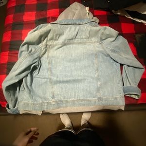 Jean jacket with hoodie